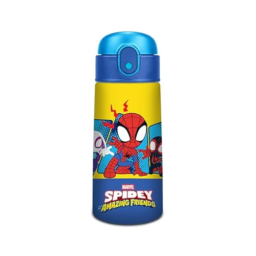 Oferta limitada: Seven Botella térmica Spiderman, 460 ml, acero, pajita, apertura automática, estanca, mantenimiento de temperatura: caliente 12h/frío 24h, escuela y guardería de 17.90 € a 17.90 € (ahorro 0.00%)