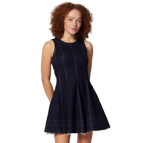 Offerta a tempo: Amazon Essentials Mini abito in denim fit & flare Donna, Risciacquare Denim, 52 - 0.00% da 26.43 € a 26.43 €