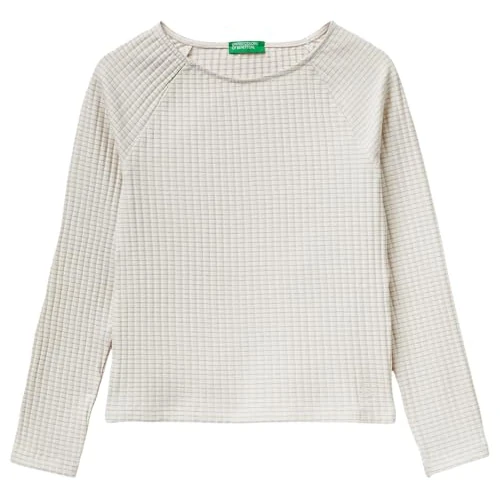 Offerta a tempo: United Colors of Benetton T-Shirt M/L 3V10C10SC, Bianco, 140 cm Bambina - 68% da 19.95 € a 6.46 €
