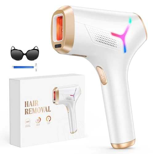 Haarlosy IPL 22J Pulsed Light Hair Removal Device with LCD Display, 3 Functions HR/SR/HR+, 9 Energy Levels, Pulsed Light Hair Removal Body, Armpits, Jersey, OPI01