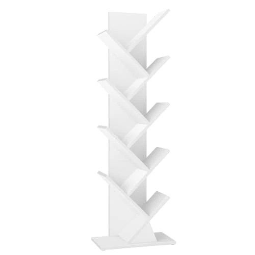 Offerta a tempo: VASAGLE CUSTOS Collezione - Libreria ad Albero, Scaffale da Pavimento Moderno Autoportante, per Camera da Letto, Soggiorno, Studio, 20 x 38 x 115,2 cm, Bianco Nuvola LBC609WB01 - 28% da 35.99 € a 25.98 €