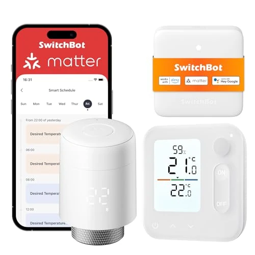Limited-time offer: SwitchBot Smart Radiator Thermostat Panel Matter Combo – App & Timer Control, Energy-Saving, Easy Installation, Compatible with Apple Home from 109.99 GBP to 69.99 GBP (save 36%)