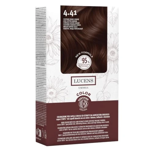 Offerta a tempo: Lucens Umbria Color Kit 4.41 Castano Rame Senza Ammoniaca Vegan - 0.00% da 13.92 € a 13.92 €