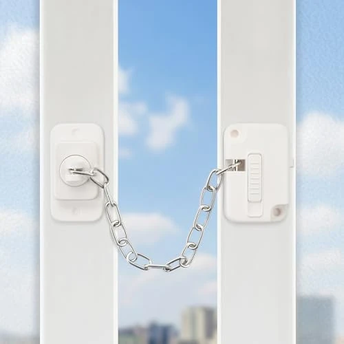 OTraki 2 x Child Safety Door, Window Lock and Fridge Lock - Child and Pet Safety No Drilling Required