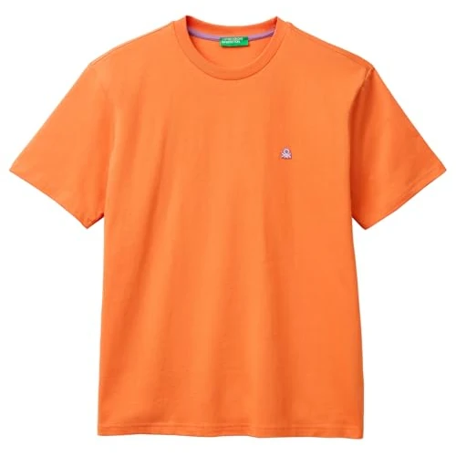 Offerta a tempo: United Colors of Benetton T-Shirt 3MI5J1AF7, Arancione, S Uomo - 43% da 24.95 € a 14.10 €