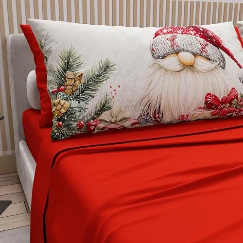 Oferta limitada: PETTI ARTIGIANI ITALIANI – Juego de Sábanas de Algodón con Fundas de Almohada de Navidad, 1,5 Plazas Francesa, Completo Cama, Xmas 13 Rojo, 100% Made in Italy de 39.90 € a 39.90 € (ahorro 0.00%)
