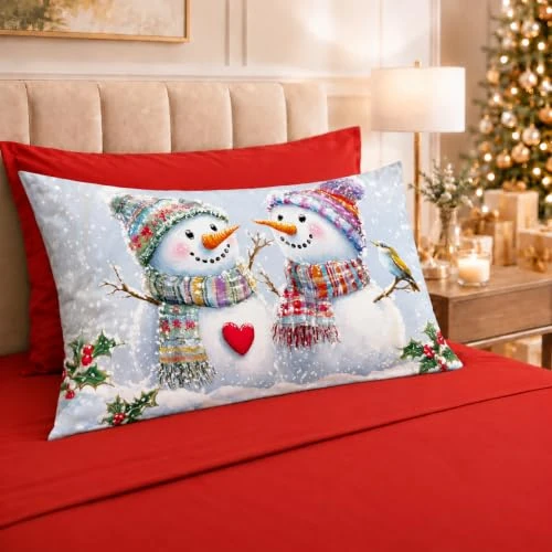 Offerta a tempo: PETTI Artigiani Italiani - Lenzuola in Cotone con Federe in Stampa Digitale di Natale, Lenzuola Natalizie Una Piazza e Mezza, Completo Letto Natalizio, Xmas 7 Rosso, 100% Made in Italy - 46% da 35.90 € a 19.54 €
