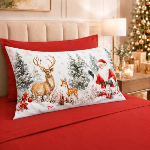 Oferta limitada: PETTI ARTIGIANI ITALIANI – Juego de Sábanas de Algodón con Fundas de Almohada de Navidad, 1,5 Plazas Francesa, Completo Cama, Xmas 17 Rojo, 100% Made in Italy de 39.90 € a 39.90 € (ahorro 0.00%)