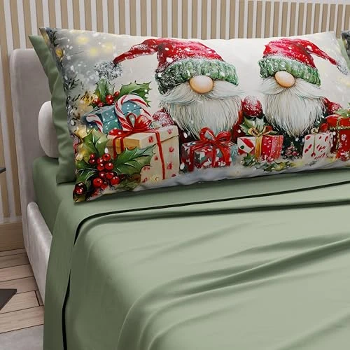 Offerta a tempo: PETTI Artigiani Italiani - Lenzuola in Cotone con Federe in Stampa Digitale di Natale, Lenzuola Natalizie Una Piazza, Completo Letto Singolo Natalizio, Xmas 11 Verde, 100% Made in Italy - 0.00% da 32.90 € a 32.90 €