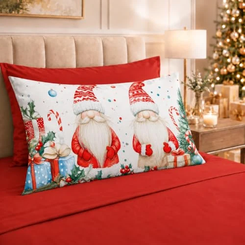 Limited-time offer: PETTI Italian Artisans - Cotton Sheets with Christmas Digital Print Pillowcases, Christmas Queen Size Sheets, Christmas Bed Set, Xmas 6 Red, 100% Made in Italy from 35.90 £ to 35.90 £ (save 0.00%)