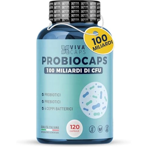 Offerta a tempo: Fermenti Lattici Probiotici per Intestino 120cps Formula Potente 25 Miliardi UFC per dose giornaliera, 6 Ceppi Lactobacillus Capsule Senza Glutine - Made in Italy - 25% da 19.99 € a 14.97 €