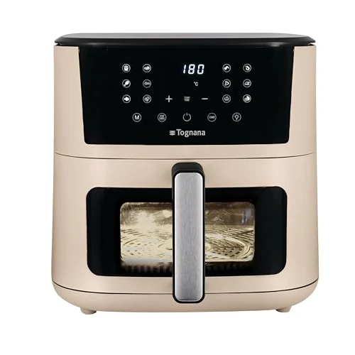 Oferta limitowana: Tognana, Frytkownica powietrzna 10 l, podwójny opór, wyświetlacz cyfrowy, timer, 80-200°C, okno, 2300 W, szampan z 445.20 zł na 445.20 zł (oszczędź 0.00%)