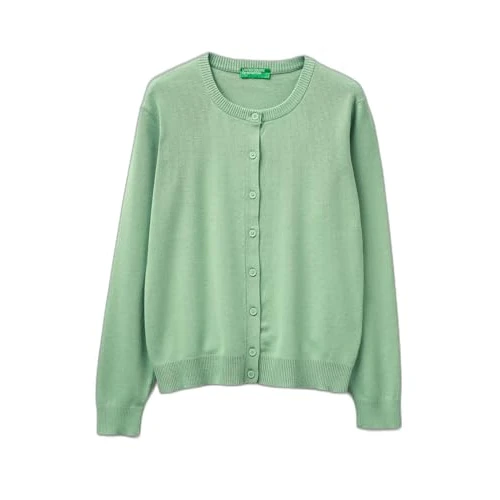 Offerta a tempo: United Colors of Benetton Maglia Coreana M/L 1C19D502P Maglione Cardigan, Verde, L Donna - 71% da 69.95 € a 20.19 €