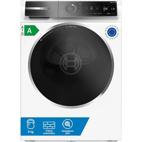 Offerta a tempo: Bosch WRB247C0IT Serie 8 Asciugatrice a pompa di calore 9kg Bianco - 18% da 1216.49 € a 996.55 €