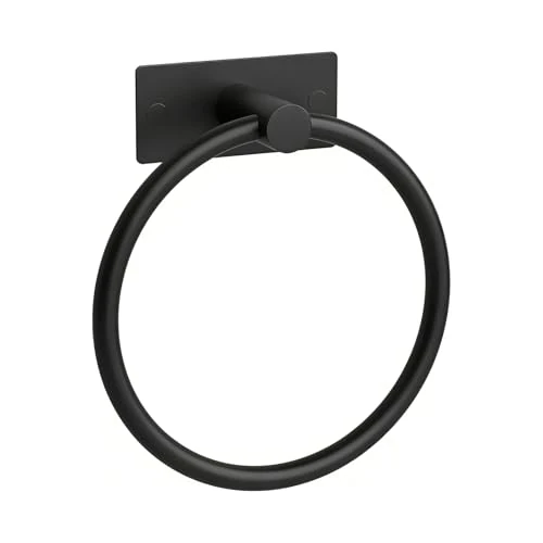 Oferta limitada: Ibergrif M34455B Toalleros Adhesivo, Dos métodos de instalación (Adhesivo y Perforación), Toallero de Anilla Baño Sin Taladro, Acero Inoxidable, Negro de 10.49 € a 10.49 € (ahorro 0.00%)