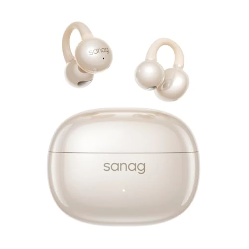 Zeitlich begrenztes Angebot: SANAG Open Ear Kopfhörer, Bluetooth 5.4 Sport Kopfhörer mit 50 Std. Spielzeit, Clip on Kopfhörer Bequem & Sicherer Halt, Luftleitung Kabellos, IPX4 Wasserdicht, Headset für Laufen & Fitness von 29.99 € auf 9.99 € (67% Rabatt)