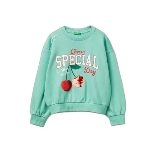 Offerta a tempo: United Colors of Benetton Maglia G/C M/L 3J68C10SE Felpa con Cappuccio, Verde, 130 cm Bambina - 50% da 26.95 € a 13.53 €