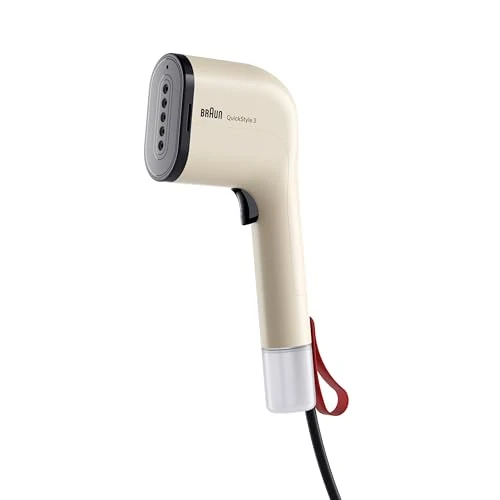 Tijdelijke aanbieding: Braun QuickStyle 3 GS3012BG Verticaal strijkijzer, compact en licht, stoomstrijkijzer met snelle opwarming, stoom 20 g/min, afneembare tank 70 ml, hittebestendige hoes, 1100 W, beige van 39.95 € naar 39.95 € (0.00% korting)