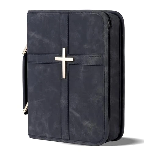 Limited-time offer: Vegan Leather Bible Cover Case, Bible Bag for Men Women, Gift Box Packaging from 32.99 £ to 31.34 £ (save 5%)