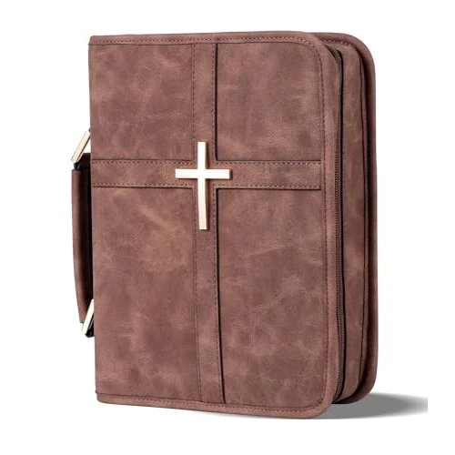 Limited-time offer: Vegan Leather Bible Cover Case, Bible Bag for Men Women, Gift Box Packaging from $32.48 to $29.99 (save 8%)