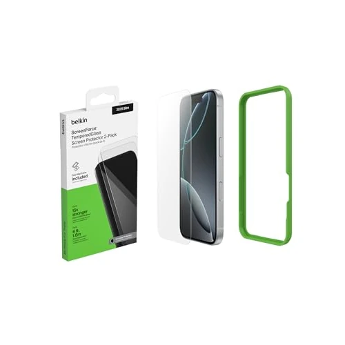 Offerta a tempo: Belkin ScreenForce InvisiGlass Privacy Pellicola iPhone Air, Pellicola Protettiva Resistente a Graffi e Impatti, con Supporto Easy Align per un'Applicazione Senza Bolle, Vetro Riciclato - 45% da 19.99 € a 10.99 €