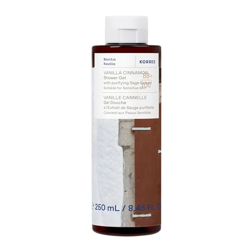 Zeitlich begrenztes Angebot: KORRES VANILLA CINNAMON Duschgel mit reinigendem Salbei-Extrakt, mit winterlich-süßem Vanille Zimt Duft, dermatologisch getestet, vegan, silikon- und parabenfrei, 250 ml von 9.99 € auf 9.20 € (8% Rabatt)