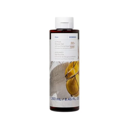 Zeitlich begrenztes Angebot: KORRES CITRUS Duschgel mit reinigendem Salbei-Extrakt, mit frischem Zitronen-Bergamotte Duft, dermatologisch getestet, vegan, silikon- und parabenfrei, 250 ml von 9.99 € auf 9.46 € (5% Rabatt)