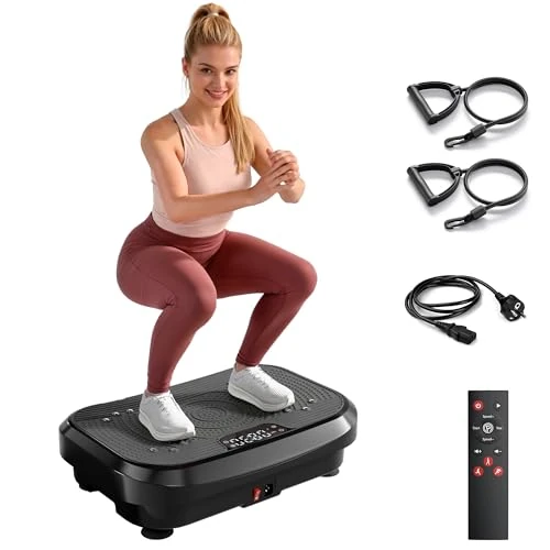 Zeitlich begrenztes Angebot: MOMODA Vibrationsplatte Rüttelplatte, Ganzkörpertraining Muskelentspannung Zuhause, 200W Motor 120 Stufen, LED Anzeige mit Fernbedienung, Bluetooth, Belastbar bis 204 kg / 450 lbs von 79.99 € auf 79.99 € (0.00% Rabatt)