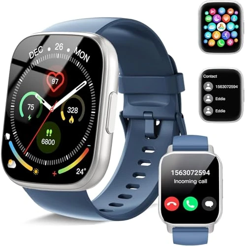 Smartwatch męski i damski z Bluetooth, ekran dotykowy HD 1,95", 112+ trybów sportowych, tracker fitness z krokomierzem, zegarek fitness z pulsometrem