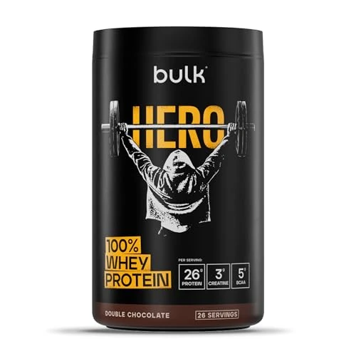 Limitiertes Angebot: Bulk Hero Whey Proteinpulver | Doppelschokolade | 26 Portionen | 26g Protein + 3g Kreatin | 5g BCAAs | Zuckerarm | Schnelle Aufnahme | Isolat, Hydrolysat & Konzentrat von 49.99 EUR auf 32.99 EUR (Spare 34%)