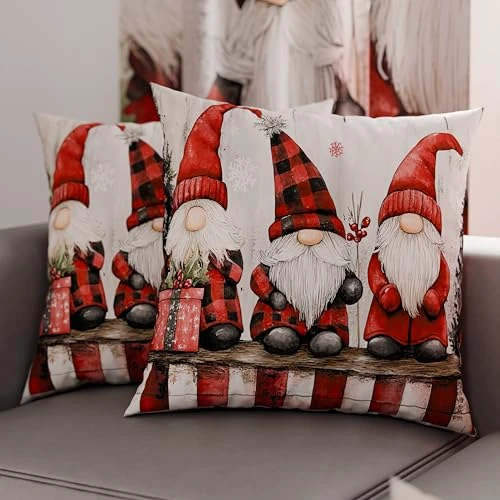 Offerta a tempo: PETTI Artigiani Italiani - Coppia di Federe Cuscino 65x65 cm in Microfibra, Federe Natalizie, Cuscini Arredo di Natale Camera da Letto, Divano, Salotto, Set 2 Fodere Copricuscino, Federa Xmas 5 - 0.00% da 6.56 € a 6.56 €