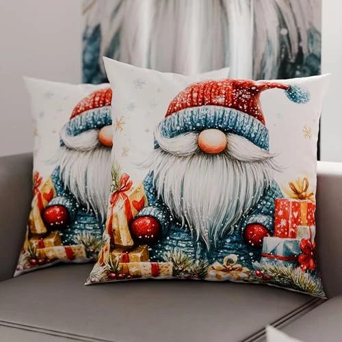 Petti włoscy rzemieślnicy - para poszewek na poduszki z mikrofibry 65x65 cm, świąteczne poduszki dekoracyjne do sypialni, sofy, salonu, zestaw 2 poszewek na poduszki, poszewka na poduszkę