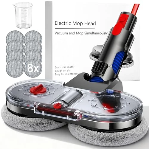 Tijdelijke aanbieding: Dweilopzetstuk voor Dyson V7/V8/V10/V11/V15 stofzuiger, elektrische vloerwisser met afneembaar waterreservoir en 8 wasbare dweilen + 1 vulreservoir van 62.99 € naar 62.99 € (0.00% korting)