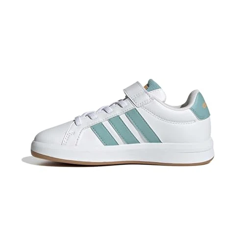 Offerta a tempo: adidas Unisex - Bambini e Ragazzi Grand Court 3.0 Children Shoes, Ftwr White/Mint TON/Lucid Tangerine, 31 1/2 EU - 22% da 37.90 € a 29.61 €