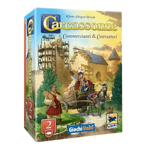 Giochi Uniti - Carcassonne Revival: dealer en bouwer 2, 2-5 spelers, 7+ jaar, GU847, Italiaanse editie