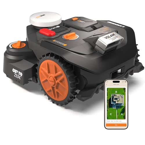 Offerta a tempo: Worx Vision Cloud WR306E, 2WD robot rasaerba senza filo perimetrale, 600 m² - 19% da 899.00 € a 725.94 €