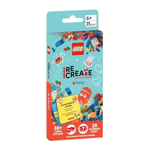 Asmodee - Lego Recreate Activity Cards - Party, Jeu Officiel de Société Lego - Jeu de Construction Rapide et Amusant pour Toute la Famille : 15-30 Min, 1-5 Joueurs, de 6+ Ans