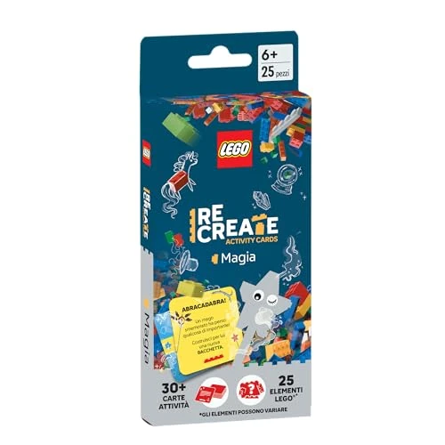 Asmodee - Lego Recreate Activity Cards - Magia, Juego de Sociedad Oficial Lego - Juego de construcción rápido y Divertido para Toda la Familia: 15-30 min, 1-5 Jugadores, a Partir de 6 años