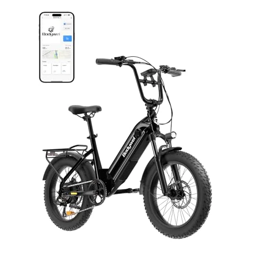 Offerta a tempo: Bodywel F20 E-Bike Adulto 48V 15Ah Batteria 250W Motore 25 km/h, Bici Elettrica Fatbike 20 Pollici per Uomo e Donna, 7 Velocità, Display Smart APP, Freni a Disco 180mm, Portapacchi - 0.00% da 899.99 € a 899.99 €