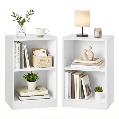 Oferta limitowana: VASAGLE CUSTOS kolekcja - zestaw 2 stolików nocnych z otwartymi przegródkami, stoliki kawowe z regulowaną półką, podwójne zastosowanie, łatwy montaż, do sypialni, salonu, biała chmurka LET866WB01 z 217.99 zł na 185.29 zł (oszczędź 15%)