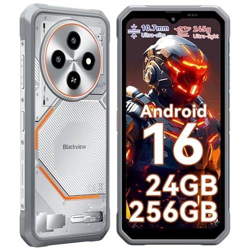 Offerta a tempo: Blackview FORT 2 Rugged Smartphone Android 16, 245g/10.7mm Celluare Antiurto, 24GB+256GB/2TB Telefono Indistruttibile, Gemini AI, IP68/NFC/OTG/Face ID/2 Anni Garanzia - 40% da 249.99 € a 149.90 €