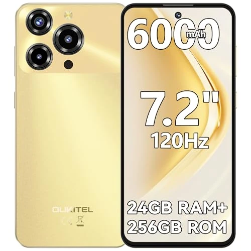 Offerta a tempo: OUKITEL C69 Smartphone Android 15, Telefono Cellulare 7.2" 120Hz, 24GB + 256GB/1TB Cellulari e Smartphone, 6000mAh Telefoni Cellulari, 64MP+8MP Cellulare,Dual 4G SIM/NFC/Fingerprint/OTG - 25% da 199.99 € a 149.99 €