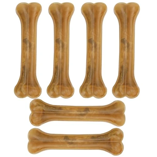 Offre limitée : Nobleza Os Pressé pour Chien 20 cm au Goût Bœuf (Lot de 6), Friandise à Mâcher Naturelle en Peau de Bœuf pour Grands et Moyens Chiens, Mastication Longue Durée, Hygiène Dentaire et Anti-Tartre de 28.99 € à 24.64 € (15% de remise)