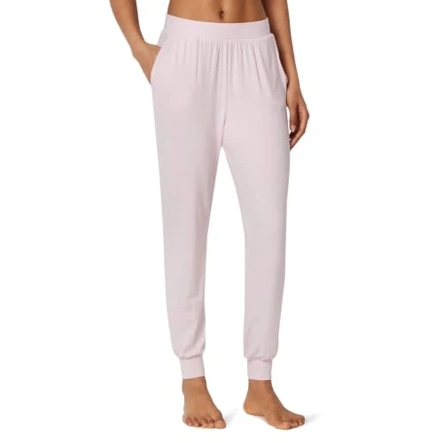 Limited-time offer: Amazon Essentials Women's Lightweight Knit Jersey Pyjama Bottoms, Jogger Lounge Sleep Wear with Pockets, Pink, S from 9.20 £ to 8.70 £ (save 5%)