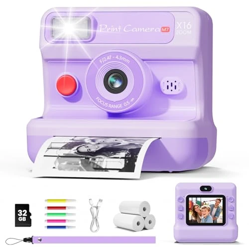 Offerta a tempo: CalineGam Macchina Fotografica Bambini Istantanea, Schermo 2,4" 48MP 1080P - 0.00% da 49.98 € a 49.98 €