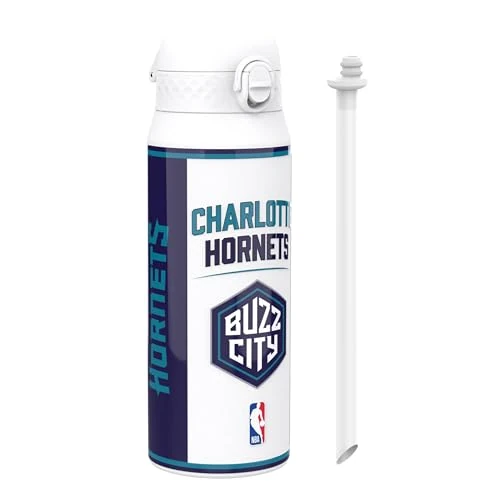 Oferta limitowana: NBA Charlotte Hornets Termiczna Butelka Sportowa Ze Zdejmowaną Słomką, 750ml/24oz, Szczelna, Izolowana Próżniowo, Łatwa Do Otwarcia, Bezpieczne Zamknięcie, Można Myć W Zmywarce, Składana Pokrywka z 120.50 zł na 120.50 zł (oszczędź 0.00%
