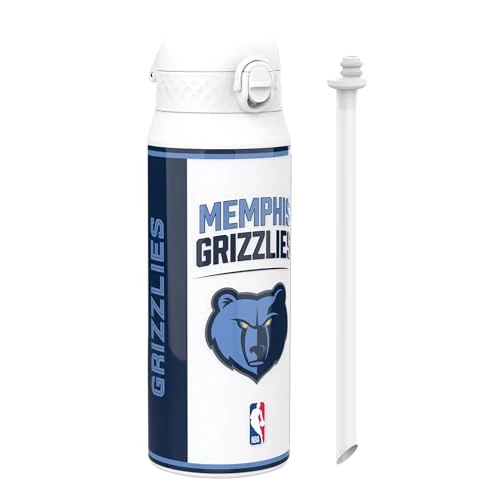 Limited-time offer: NBA Memphis Grizzlies Sports Thermal Water Bottle with Removable Straw, 750ml/24oz, Leak-Proof Insulated Drinking Bottle, Easy to Open, Secure Lock, Dishwasher Safe, Flip Cover, Metal Bottle from 24.11 £ to 24.11 £ (save 0.00%)