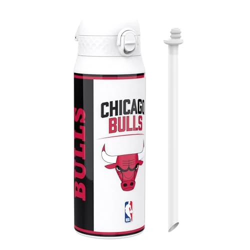 Offerta a tempo: Ion8 NBA Chicago Bulls Borraccia Termica con Cannuccia Rimovibile, 750ml/24oz, a Prova di Perdite, Facile da Aprire, Serratura Sicura, Lavabile in Lavastoviglie, Maniglia per il Trasporto - 25% da 30.24 € a 22.80 €