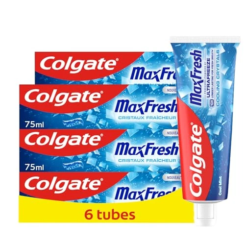 Offerta a tempo: Colgate - Dentifricio Max Fresh 6x75ml (Consegna in 48 Ore), Dentifricio Rinfrescante, Alito Fresco, Protezione contro la Carie, Denti Bianchi e Puliti - 32% da 14.59 € a 9.99 €