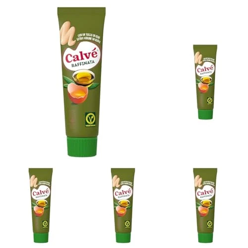 Offerta a tempo: Calvé Maionese Raffinata Extra Vergine, Formato 150 ml, con Aggiunta di Olio Extravergine d'Oliva, Ideale con Carne e Verdure, Senza Glutine, Vegetariano (Confezione da 5) - 39% da 9.45 € a 5.75 €
